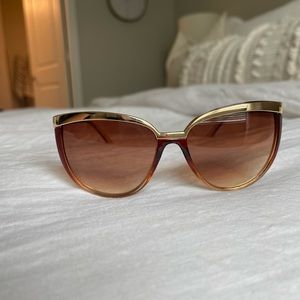Brown and gold sunglasses